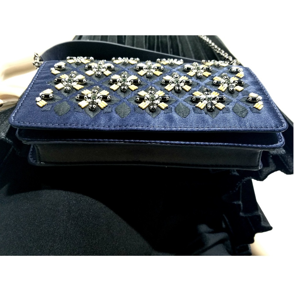 NWT Tory Burch Cleo Embellished Fold-Over Clutch - Picture 5 of 8